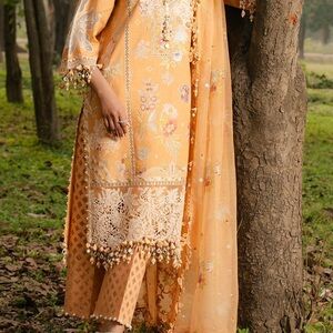 Sana Safinaz Orange Long Sleeve Dress